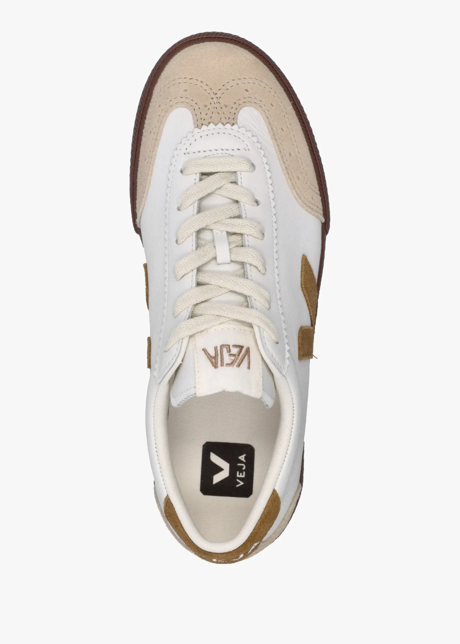 Women's Volley O.T Leather White Tent Bark Trainers