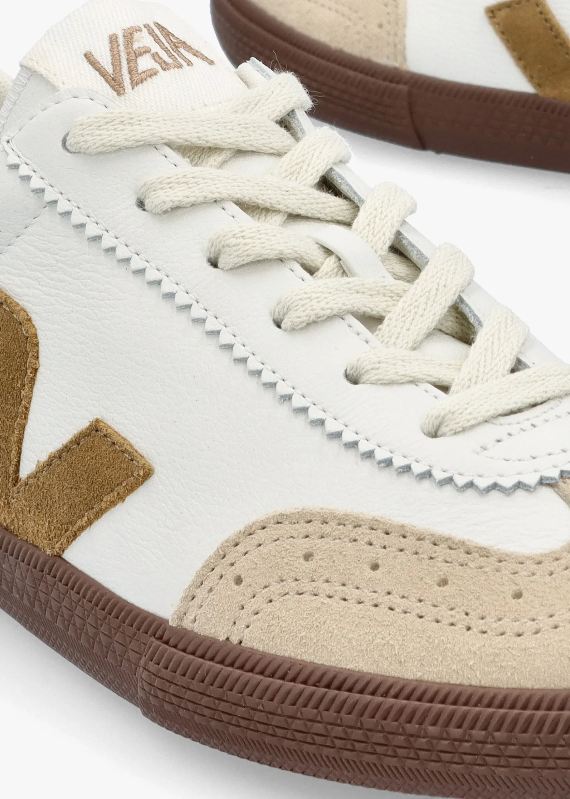 Women's Volley O.T Leather White Tent Bark Trainers