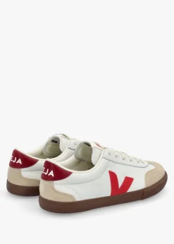 Women's Volley O.T Leather White Pekin Bark Trainers