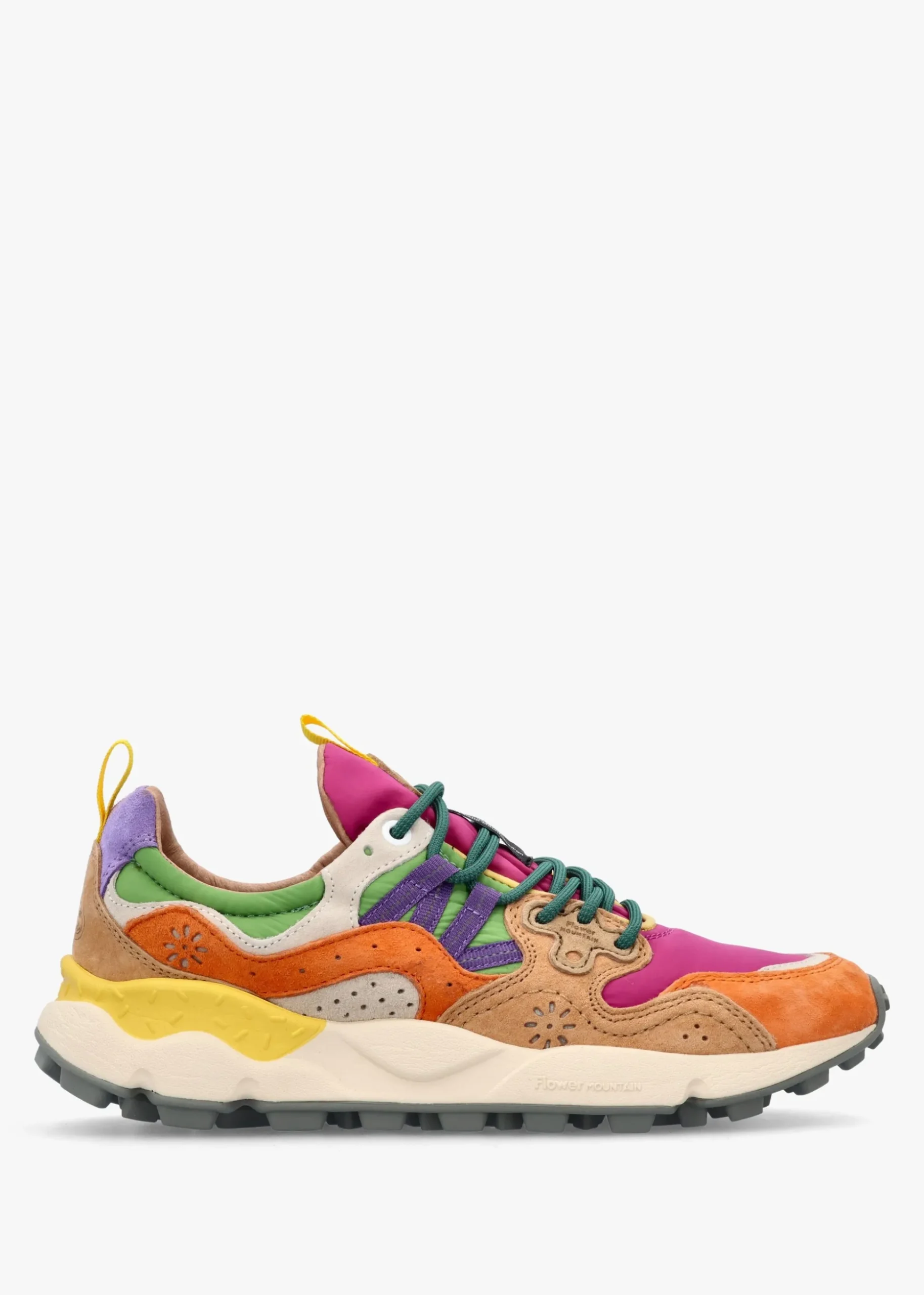 Women's Yamano 3 Orange Fuchsia Suede & Nylon Trainers
