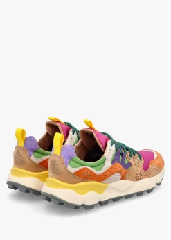 Women's Yamano 3 Orange Fuchsia Suede & Nylon Trainers