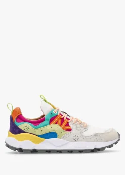 Women's Yamano 3 Pink White Suede & Nylon Trainers