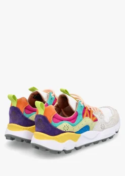 Women's Yamano 3 Pink White Suede & Nylon Trainers