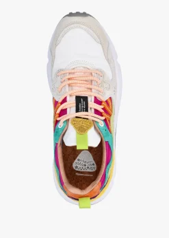Women's Yamano 3 Pink White Suede & Nylon Trainers