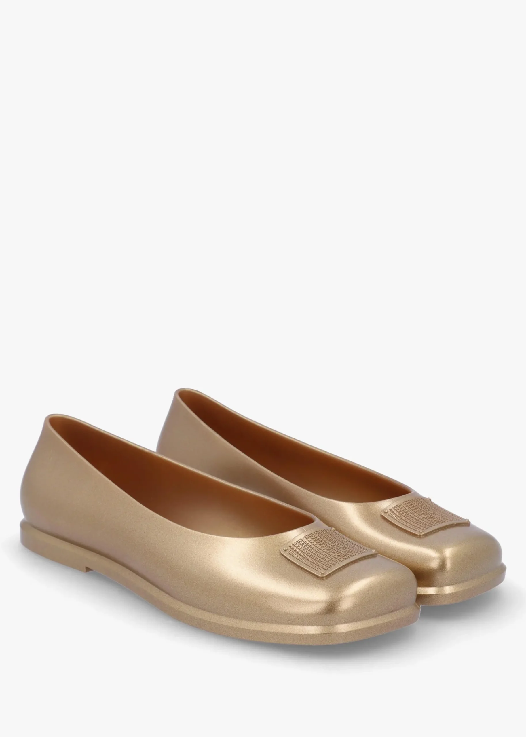 x Melissa Ruby Gold Beige Ballet Pumps