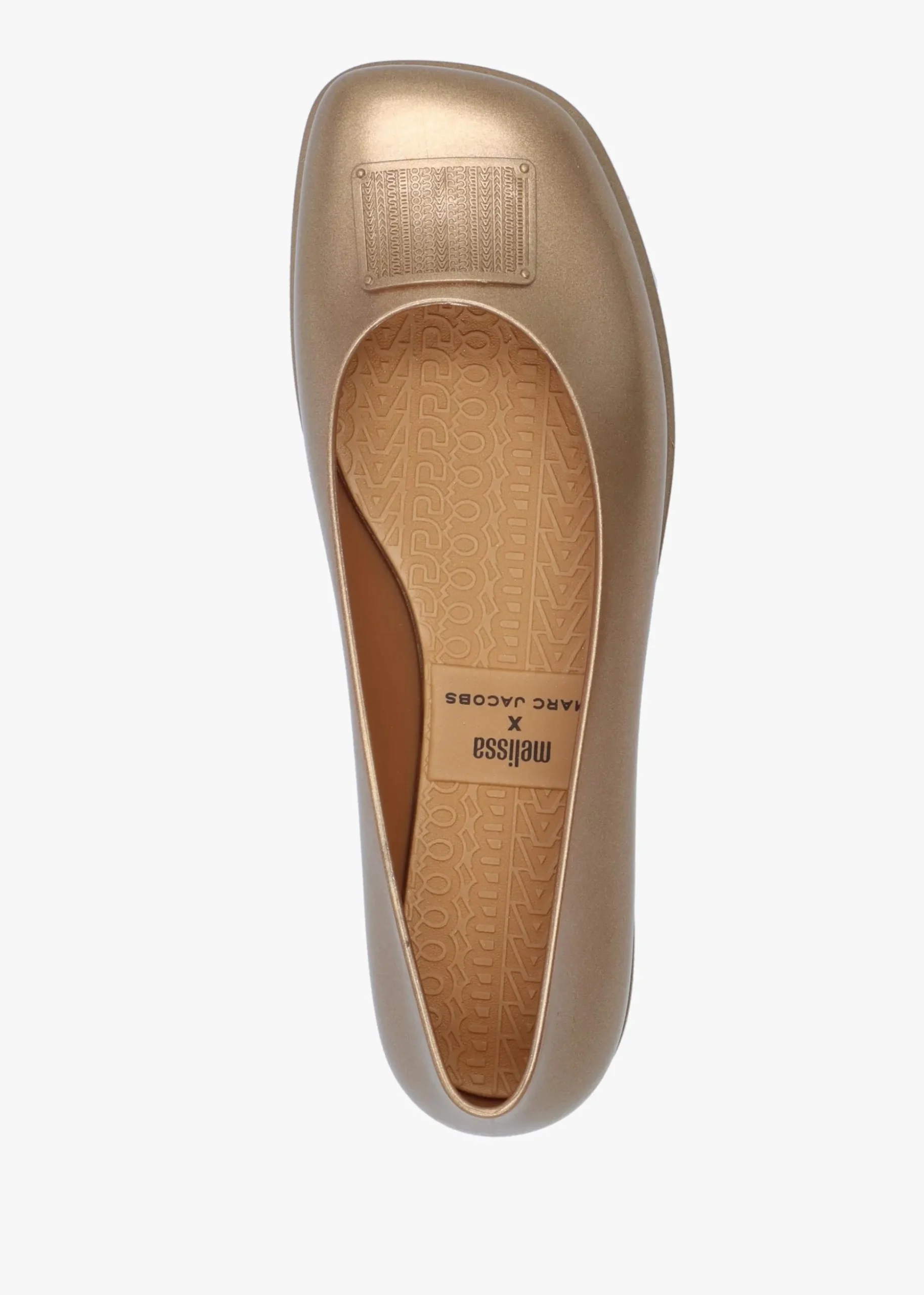x Melissa Ruby Gold Beige Ballet Pumps