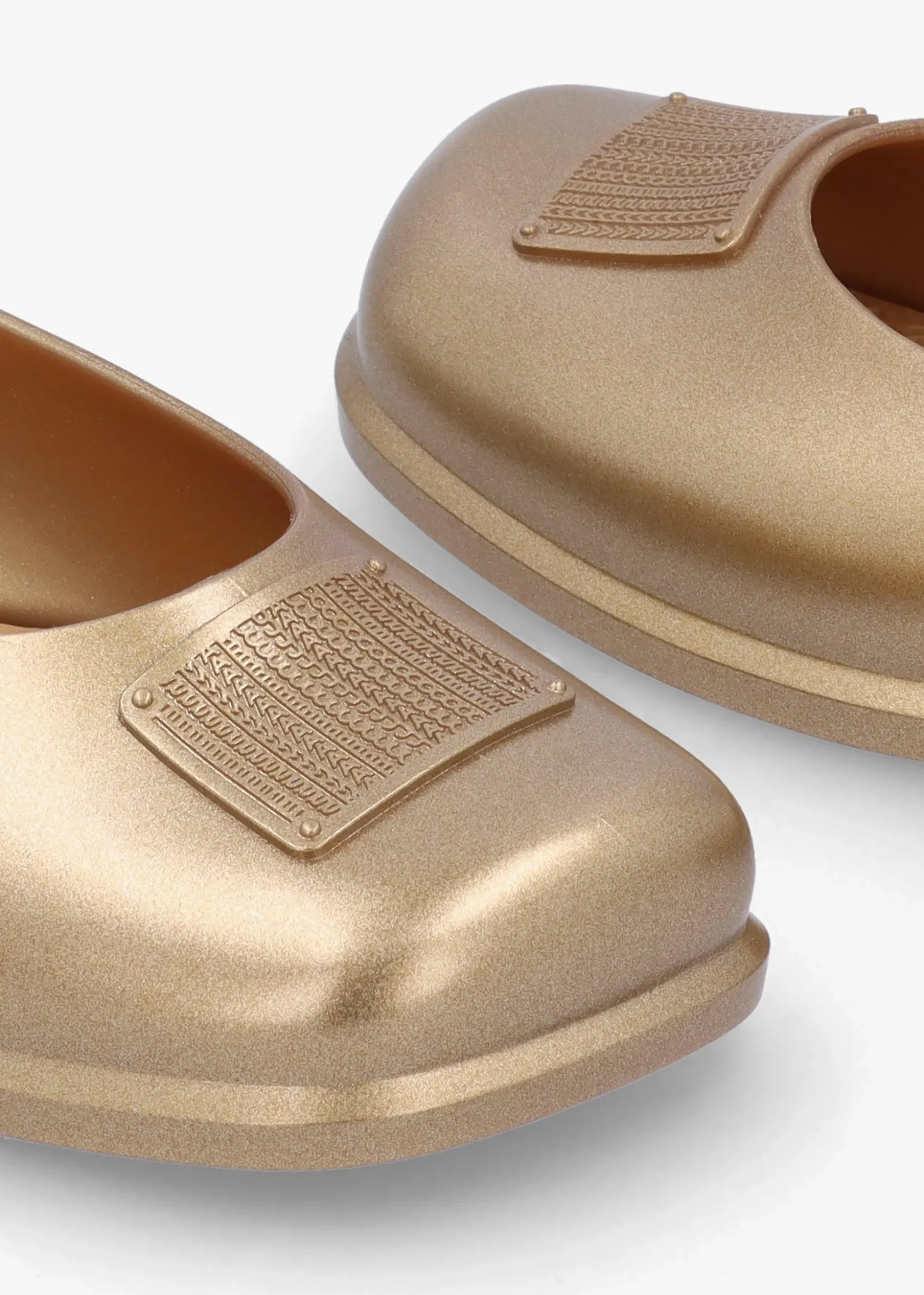 x Melissa Ruby Gold Beige Ballet Pumps