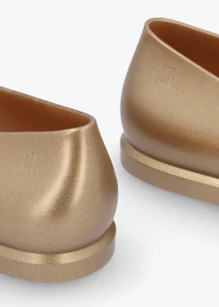 x Melissa Ruby Gold Beige Ballet Pumps