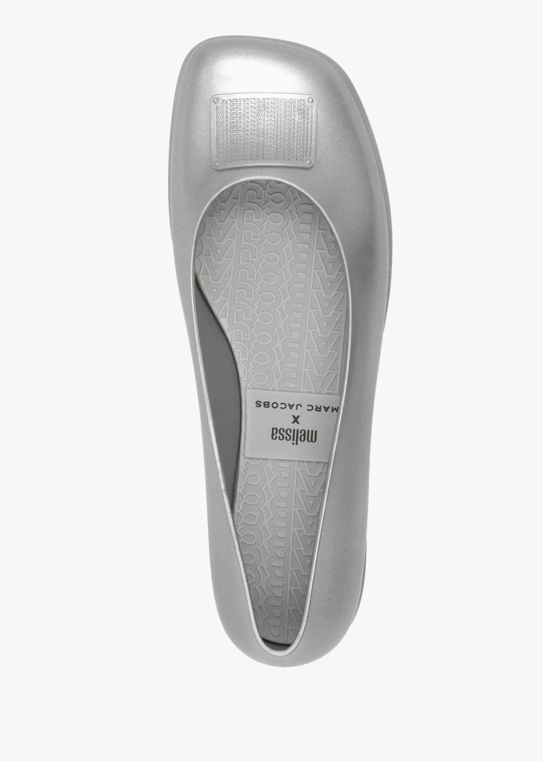 x Melissa Ruby Silver Grey Ballet Pumps