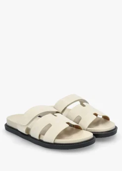Yemmy Cream H Bar Flat Mules