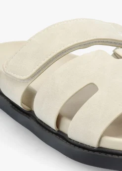 Yemmy Cream H Bar Flat Mules