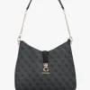Zamira Coal Logo Hobo Shoulder Bag