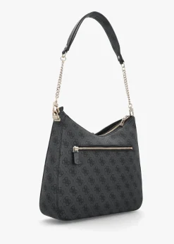 Zamira Coal Logo Hobo Shoulder Bag
