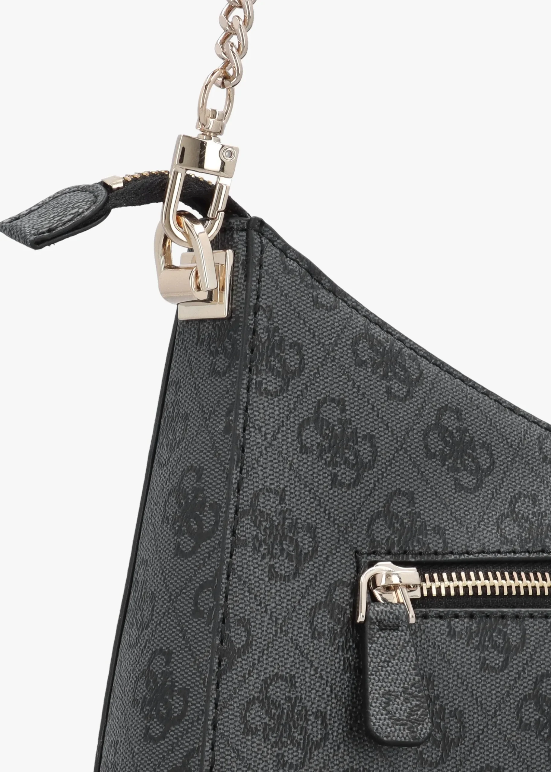 Zamira Coal Logo Hobo Shoulder Bag