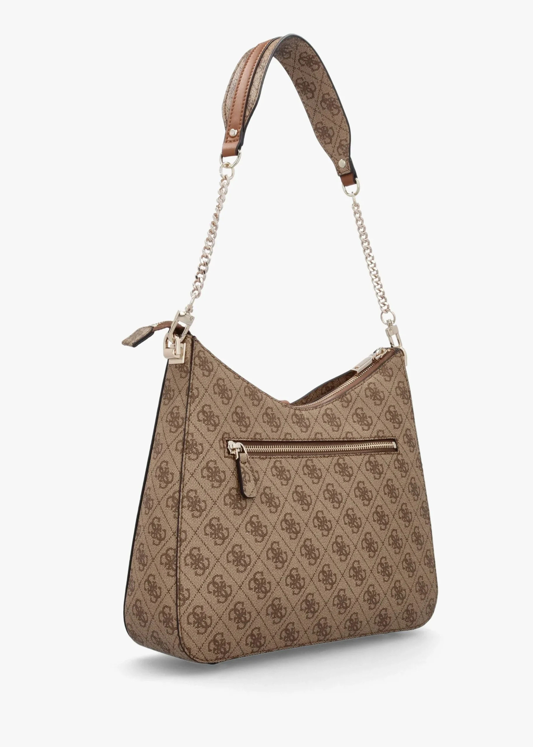 Zamira Latte Logo Hobo Shoulder Bag