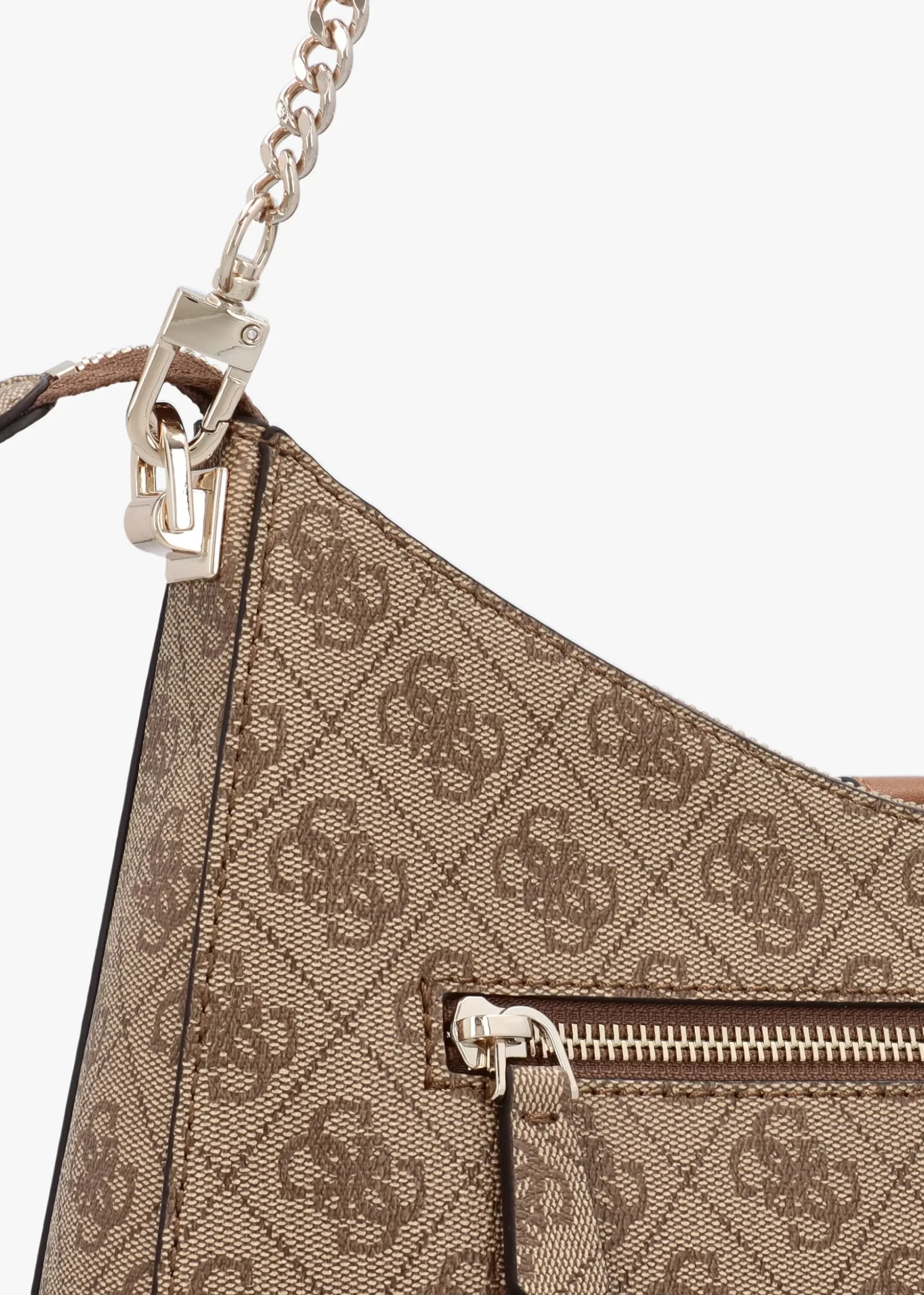 Zamira Latte Logo Hobo Shoulder Bag
