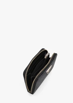 Zamira Medium Coal Logo Zip Around Wallet