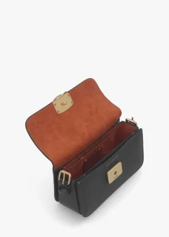 Zoe Black Leather Shoulder Bag