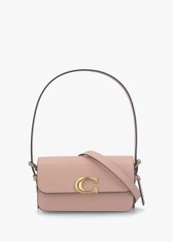 Zoe Cream Nude Leather Shoulder Bag