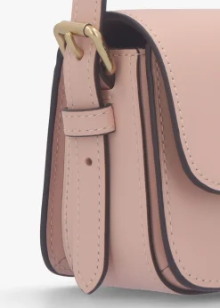 Zoe Cream Nude Leather Shoulder Bag