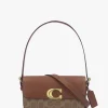 Zoe Signature Coated Canvas Tan Caramel Shoulder Bag